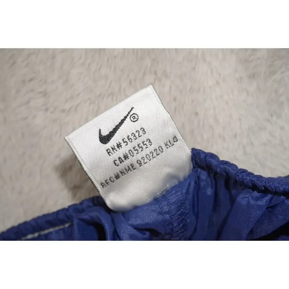 Vintage Nike Youth XL Blue Nylon Track Shorts Swoosh Logo Y2K Athletic